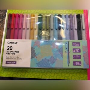 Grabie 20-Color Retractable Gel Pen Set - Multicolor